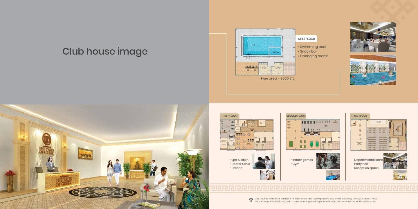 The Tales of Greek clubhouse render from the official brochure